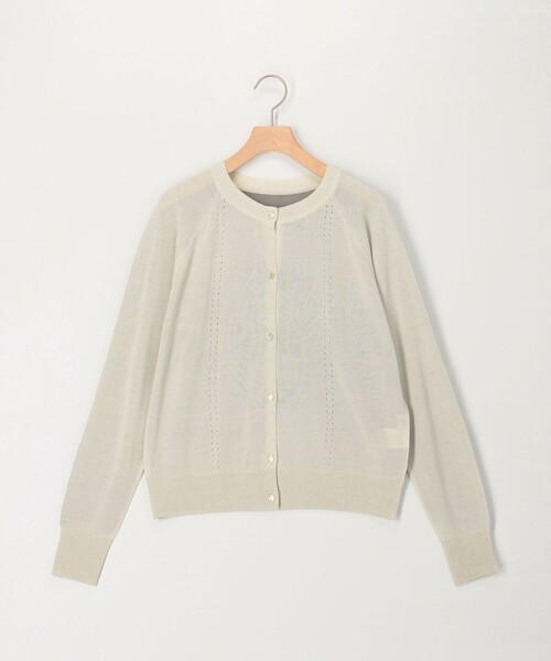 MICO COULIER（ミコクリエ）の「《UV加工》バイカラークルーネックカーディガン（カーディガン/ボレロ・レディース・ホワイト系その他/ブラック系その他/ブルー系その他・38）」の15枚目の写真