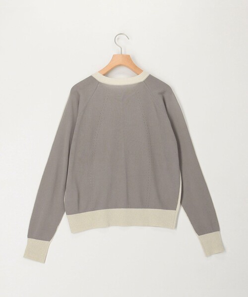 MICO COULIER（ミコクリエ）の「《UV加工》バイカラークルーネックカーディガン（カーディガン/ボレロ・レディース・ホワイト系その他/ブラック系その他/ブルー系その他・38）」の16枚目の写真