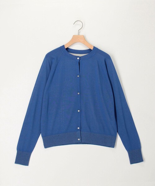 MICO COULIER（ミコクリエ）の「《UV加工》バイカラークルーネックカーディガン（カーディガン/ボレロ・レディース・ホワイト系その他/ブラック系その他/ブルー系その他・38）」の18枚目の写真