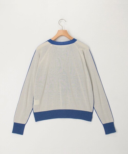 MICO COULIER（ミコクリエ）の「《UV加工》バイカラークルーネックカーディガン（カーディガン/ボレロ・レディース・ホワイト系その他/ブラック系その他/ブルー系その他・38）」の19枚目の写真