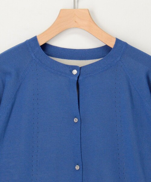 MICO COULIER（ミコクリエ）の「《UV加工》バイカラークルーネックカーディガン（カーディガン/ボレロ・レディース・ホワイト系その他/ブラック系その他/ブルー系その他・38）」の20枚目の写真