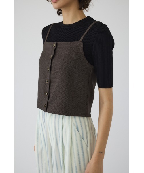 RIM.ARK(リムアーク)の「Tweed cami tops ツイードキャミトップス(キャミソール・レディース・チャコールグレー/ブラウン/グレイッシュベージュ・36/38)」の17枚目の写真