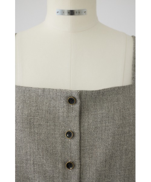 RIM.ARK(リムアーク)の「Tweed cami tops ツイードキャミトップス(キャミソール・レディース・チャコールグレー/ブラウン/グレイッシュベージュ・36/38)」の4枚目の写真