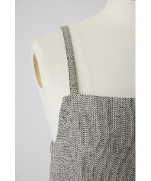 RIM.ARK(リムアーク)の「Tweed cami tops ツイードキャミトップス(キャミソール・レディース・チャコールグレー/ブラウン/グレイッシュベージュ・36/38)」の5枚目の写真