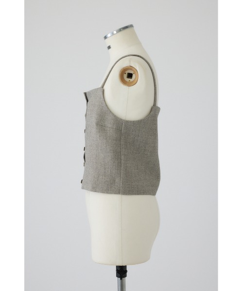 RIM.ARK(リムアーク)の「Tweed cami tops ツイードキャミトップス(キャミソール・レディース・チャコールグレー/ブラウン/グレイッシュベージュ・36/38)」の8枚目の写真
