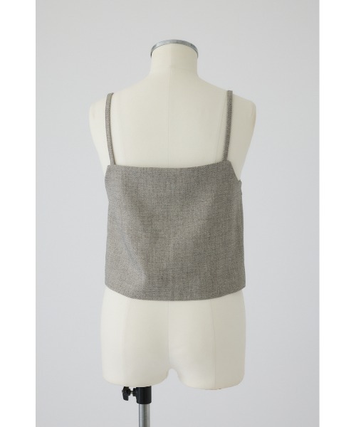 RIM.ARK(リムアーク)の「Tweed cami tops ツイードキャミトップス(キャミソール・レディース・チャコールグレー/ブラウン/グレイッシュベージュ・36/38)」の9枚目の写真