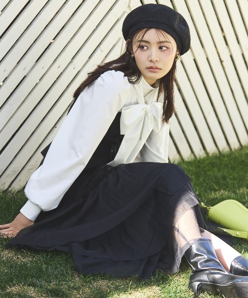 セール】ビスチェ切替ドッキングワンピース（ワンピース）｜AND