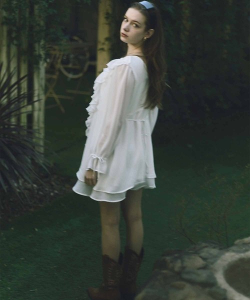 ワンピース Luan FRILL MINI ONEPIECE Luan ワンピース 「Luan」FRILL MINI ONEPIECE/フリルミニ