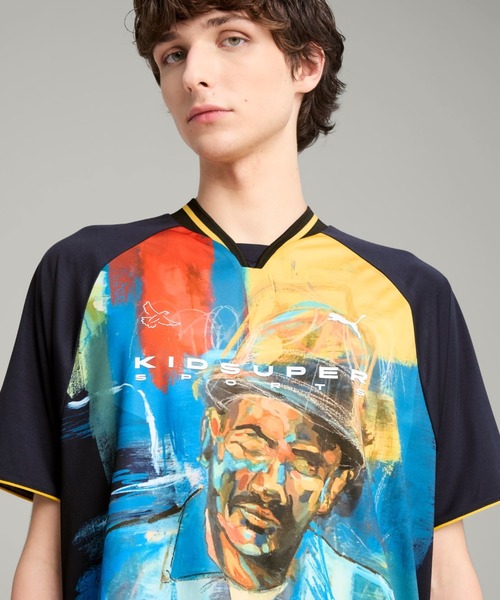 国内送 PUMA x KIDSUPER グラフィック ジャージ Tシャツ 2カラ− PUMA PUMA X KIDSUPER GRAPHIC JERSEY（プーマ×キッドスーパー