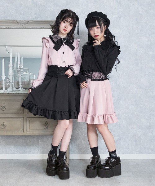 DearMyLove(ディアマイラブ)の「11cm厚底レースアップおでこパンプス(パンプス・レディース・ブラック系その他/ベビーピンク/ブラック・25.5cm/25cm/24.5cm/24cm/23.5cm/23cm/22.5cm)」の17枚目の写真