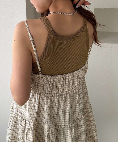 apres jour clair（アプレジュールクレア）の「【apres jour clair】アメスリニットタンク（タンクトップ・レディース・モカ/アイボリー/レッド系その他/杢グレー・フリー/X-LARGE）」の14枚目の写真