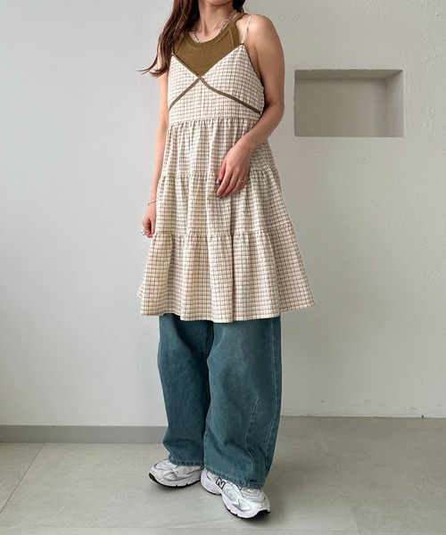 apres jour clair（アプレジュールクレア）の「【apres jour clair】アメスリニットタンク（タンクトップ・レディース・モカ/アイボリー/レッド系その他/杢グレー・フリー/X-LARGE）」の15枚目の写真