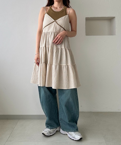 apres jour clair（アプレジュールクレア）の「【apres jour clair】アメスリニットタンク（タンクトップ・レディース・モカ/アイボリー/レッド系その他/杢グレー・フリー/X-LARGE）」の16枚目の写真