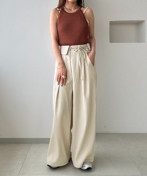 apres jour clair（アプレジュールクレア）の「【apres jour clair】アメスリニットタンク（タンクトップ・レディース・モカ/アイボリー/レッド系その他/杢グレー・フリー/X-LARGE）」の10枚目の写真