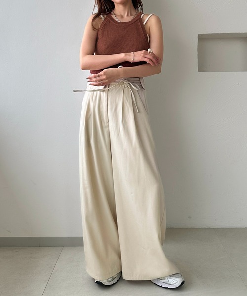 apres jour clair（アプレジュールクレア）の「【apres jour clair】アメスリニットタンク（タンクトップ・レディース・モカ/アイボリー/レッド系その他/杢グレー・フリー/X-LARGE）」の11枚目の写真