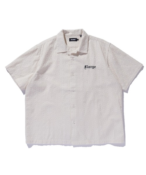 XLARGE（エクストララージ）の「EMBROIDERED S/S LACE SHIRT（シャツ/ブラウス・メンズ・ネイビー/ブラック/オフホワイト・XL/L/M/S）」の2枚目の写真