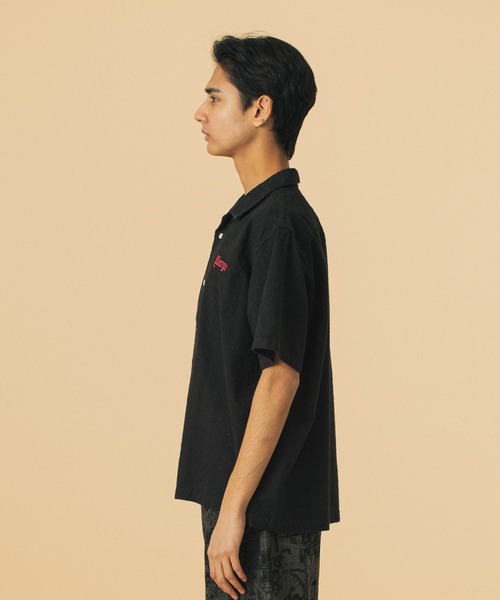 XLARGE（エクストララージ）の「EMBROIDERED S/S LACE SHIRT（シャツ/ブラウス・メンズ・ネイビー/ブラック/オフホワイト・XL/L/M/S）」の6枚目の写真