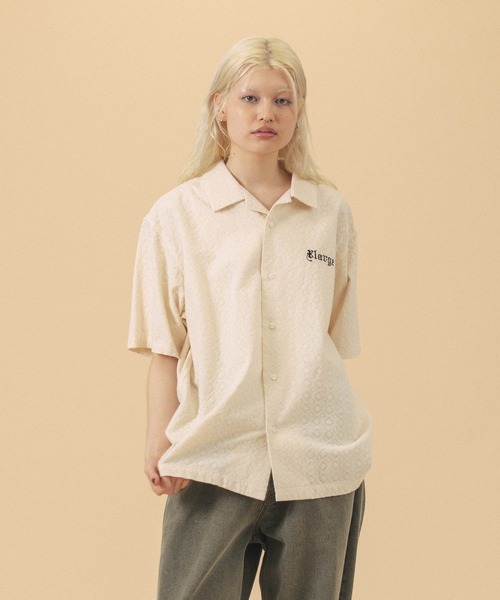 【XLARGE】エクストララージ★ジャケット　シャツ　Ｌ　ベージュ　背面デザイン XLARGE】エクストララージ☆ジャケット シャツ L ベージュ 背面