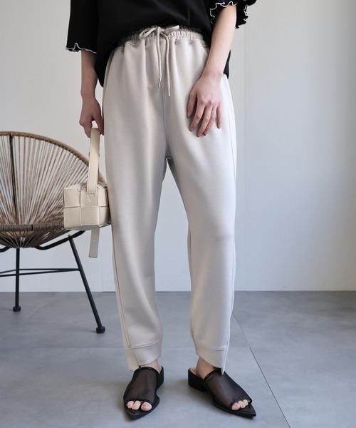 ap retro（アプレトロ）の「ポンチジョガーパンツ / ラフパンツ（スウェットパンツ・レディース・カーキ/ブラック/グレー/オフホワイト/チャコール・FREE）」の18枚目の写真