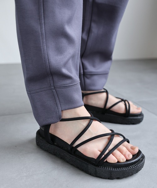 ap retro（アプレトロ）の「ポンチジョガーパンツ / ラフパンツ（スウェットパンツ・レディース・カーキ/ブラック/グレー/オフホワイト/チャコール・FREE）」の17枚目の写真