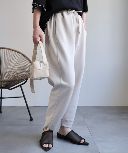 ap retro（アプレトロ）の「ポンチジョガーパンツ / ラフパンツ（スウェットパンツ・レディース・カーキ/ブラック/グレー/オフホワイト/チャコール・FREE）」の19枚目の写真