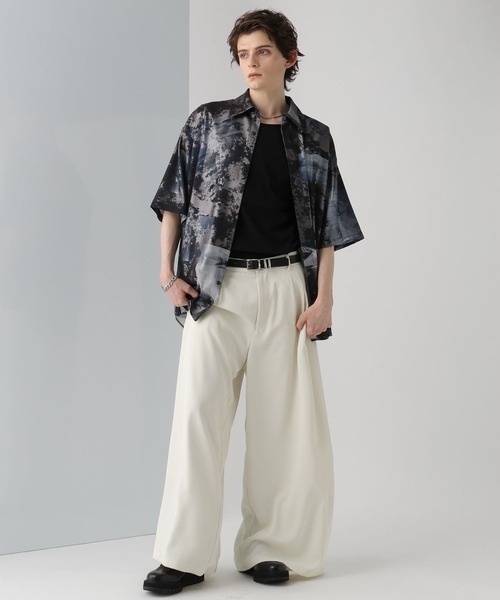 HARE（ハレ）の「グロッシーフォトガラシャツSS(HARE)（シャツ/ブラウス・メンズ・ホワイト/ブラック/グレー・FREE）」の7枚目の写真