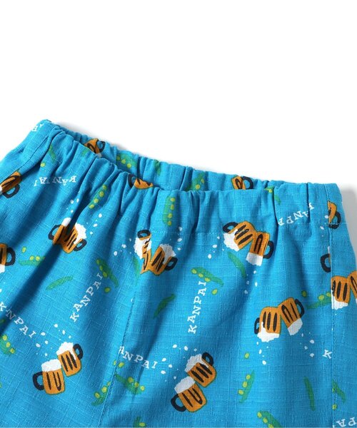 BREEZE（ブリーズ）の「【すっぽり着られる】総柄いろいろ甚平（浴衣・キッズ・キャメル/レインボー/ネイビー/オレンジ/ストライプ/ターコイズブルー/ブラック/アイボリー・80/90/100/110/120/130/140）」の10枚目の写真