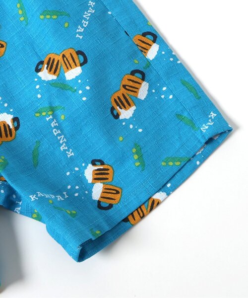 BREEZE（ブリーズ）の「【すっぽり着られる】総柄いろいろ甚平（浴衣・キッズ・キャメル/レインボー/ネイビー/オレンジ/ストライプ/ターコイズブルー/ブラック/アイボリー・80/90/100/110/120/130/140）」の11枚目の写真