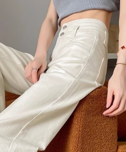 REBALANCE(リバランス)の「ホワイトセミフレアデニム(デニムパンツ・レディース・A・MEDIUM/LARGE/X-LARGE)」の6枚目の写真