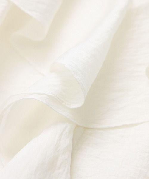 SALON adam et rope'（サロン アダム エ ロペ）の「シルクブレンドラッフルカラーブラウス（シャツ/ブラウス・レディース・オフホワイト/ブラック/ブラウン・FREE）」の14枚目の写真