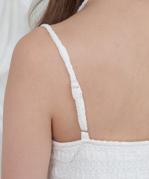 RAY CASSIN（レイカズン）の「【チェック/レース】タイ付サイドフリルキャミソール（キャミソール・レディース・ホワイト/ベージュ系その他2/ミント/ブラック系その他2/ブルー系その他2・FREE）」の14枚目の写真