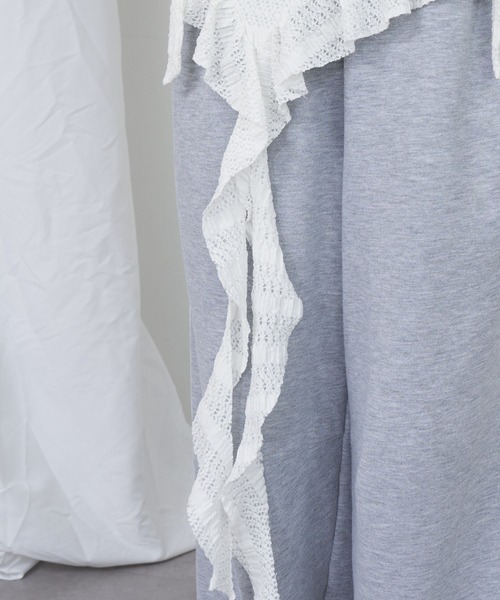 RAY CASSIN（レイカズン）の「【チェック/レース】タイ付サイドフリルキャミソール（キャミソール・レディース・ホワイト/ベージュ系その他2/ミント/ブラック系その他2/ブルー系その他2・FREE）」の12枚目の写真