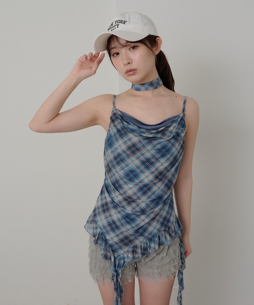 「RAY CASSIN」 キャミソールブラウス FREE グレー レディース Ray Cassin キャミソール パット付ヘンリーキャミ : ZOZOTOWN