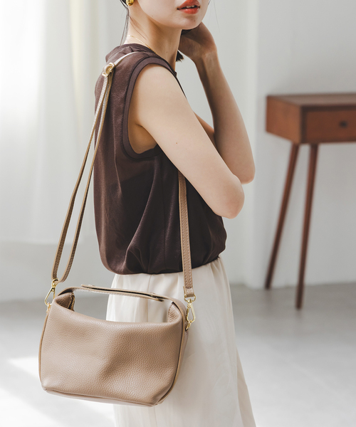 MILOS（ミロス）の「MILOS/ミロス ワンハンドルショルダーバッグ（ショルダーバッグ・レディース・ベージュ/ホワイト・FREE）」の11枚目の写真