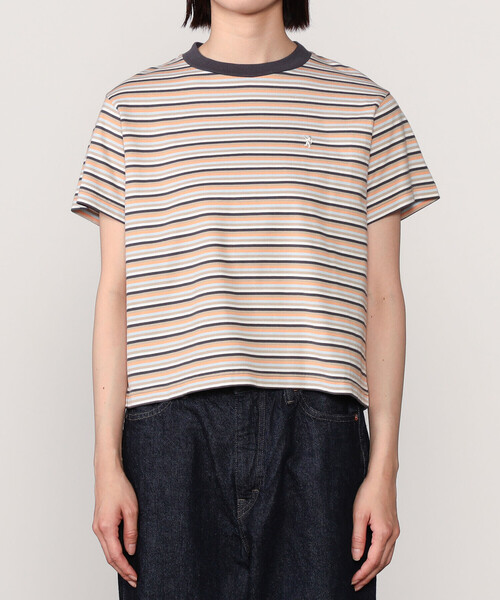 【2025年 S/S】レディース　Gymphlex　ジムフレックス　 マルチボーダー クルーネック半袖Tシャツ Tシャツ ボーダー GY-C0444MST 楽天市場】【2025年 S/S】レディース Gymphlex ジムフレックス