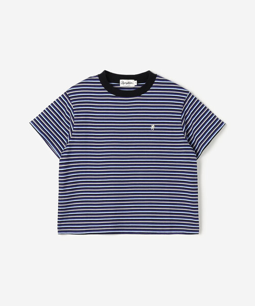 Gymphlex | マルチボーダー クルーネック半袖Tシャツ WOMEN（T