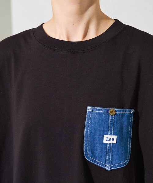 FREAK'S STORE(フリークスストア)の「限定展開 Lee × FREAK'S STORE/リー 別注 デニム ポケット 半袖 ワンピース(ワンピース・レディース・ストライプ/ネイビー/オフホワイト/ブラック・MEDIUM/SMALL)」の9枚目の写真