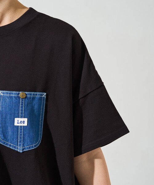 FREAK'S STORE(フリークスストア)の「限定展開 Lee × FREAK'S STORE/リー 別注 デニム ポケット 半袖 ワンピース(ワンピース・レディース・ストライプ/ネイビー/オフホワイト/ブラック・MEDIUM/SMALL)」の8枚目の写真