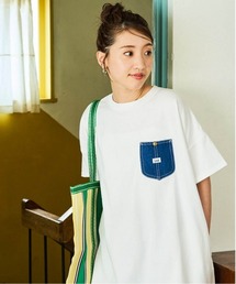 FREAK'S STORE（フリークスストア）の「限定展開 Lee × FREAK'S STORE/リー 別注 デニム ポケット 半袖 ワンピース（ワンピース）」