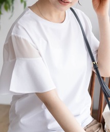 Howdy Marie | Howdy Marie フレア袖 シアー プルオーバー(Tシャツ/カットソー)