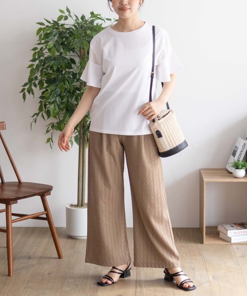 Howdy Marie（ハウディ―マリー）の「Howdy Marie フレア袖 シアー プルオーバー（Tシャツ/カットソー・レディース・ホワイト/ブラック/グレー・M/L）」の7枚目の写真