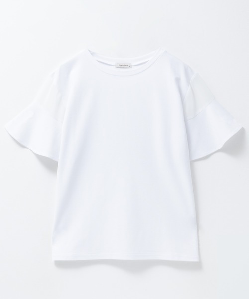 Howdy Marie（ハウディ―マリー）の「Howdy Marie フレア袖 シアー プルオーバー（Tシャツ/カットソー・レディース・ホワイト/ブラック/グレー・M/L）」の17枚目の写真