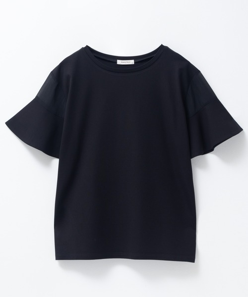 Howdy Marie（ハウディ―マリー）の「Howdy Marie フレア袖 シアー プルオーバー（Tシャツ/カットソー・レディース・ホワイト/ブラック/グレー・M/L）」の19枚目の写真