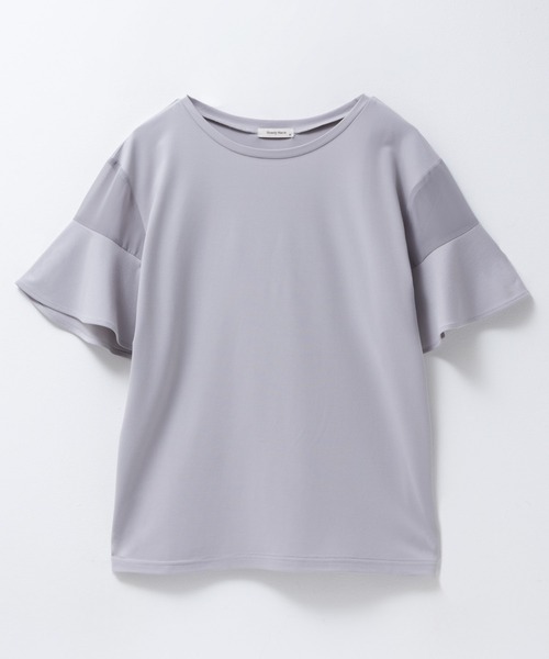 Howdy Marie（ハウディ―マリー）の「Howdy Marie フレア袖 シアー プルオーバー（Tシャツ/カットソー・レディース・ホワイト/ブラック/グレー・M/L）」の21枚目の写真