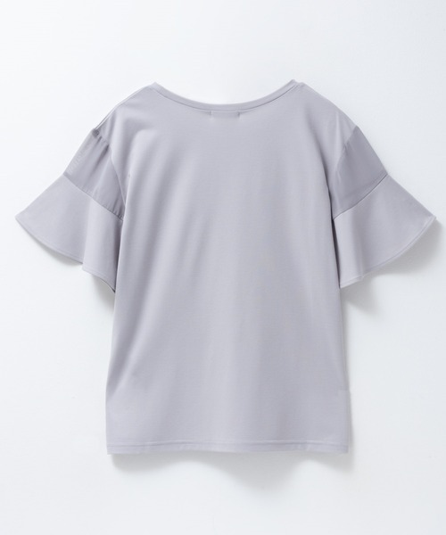 Howdy Marie（ハウディ―マリー）の「Howdy Marie フレア袖 シアー プルオーバー（Tシャツ/カットソー・レディース・ホワイト/ブラック/グレー・M/L）」の22枚目の写真