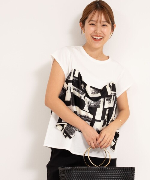 猫柄スカーフリボンビスチェ風Tシャツ 猫柄スカーフリボンビスチェ風Tシャツ｜Yahoo!フリマ（旧PayPay