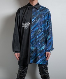 BACKSTAGE PASS（バックステージパス）の「YANG YONG-ELECTRONIC CIRCUIT(ヤンヨン-エレクトロニックサーキット)切り替え トロミシャツ バックジップ仕立て（シャツ/ブラウス）」