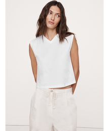 Banana Republic（バナナリパブリック）の「シルキーコットン クロップドタンクトップ（Tシャツ/カットソー）」