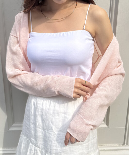 La boutique BonBon(ラブティックボンボン)の「【スタッフmiki監修】2WAYペチカップキャミ/ロング丈(キャミソール・レディース・ホワイト/ライトベージュ・PS/FREE)」の7枚目の写真