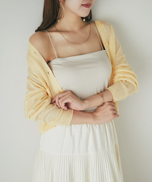 La boutique BonBon(ラブティックボンボン)の「【スタッフmiki監修】2WAYペチカップキャミ/ロング丈(キャミソール・レディース・ホワイト/ライトベージュ・PS/FREE)」の16枚目の写真